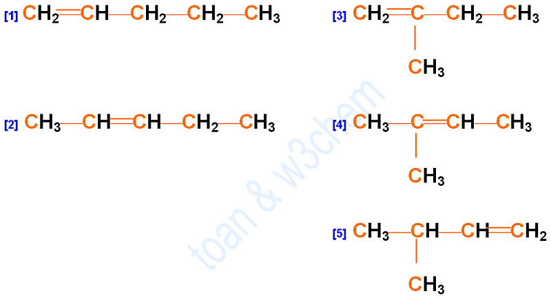 Đồng phân alkene C5H10